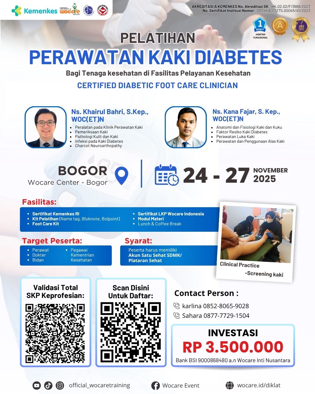 PELATIHAN PERAWATAN KAKI DIABETES (CDFCC) BOGOR NOVEMBER 2025